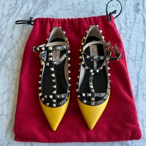 Valentino Rock Stud Ballerina Flats 36 1/2 EU.